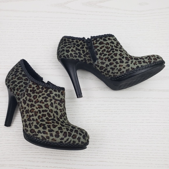 ANTONIO MELANI Shoes - Antonio Melani Animal Print Calf Hair Ankle Bootie